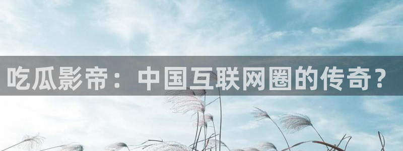 吃瓜吃瓜:吃瓜影帝:中国互联网圈的传奇?